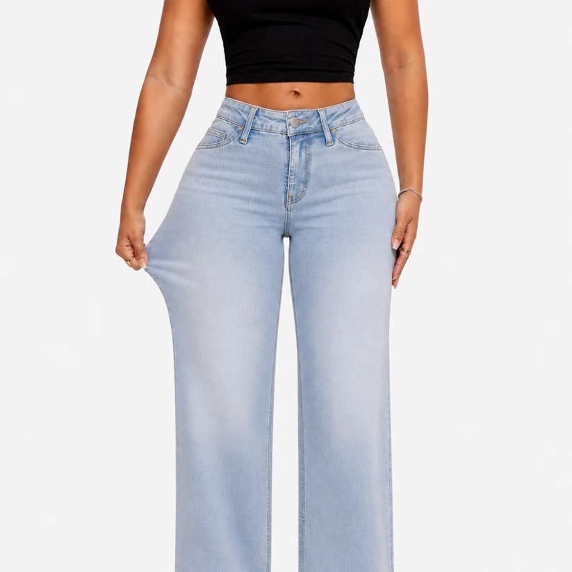 BBL Wide Leg Jeans Mid Rise