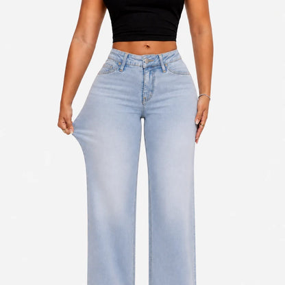 BBL Wide Leg Jeans Mid Rise