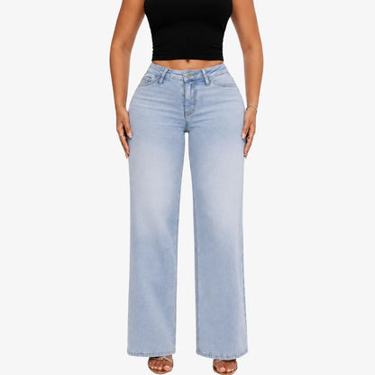 BBL Wide Leg Jeans Mid Rise