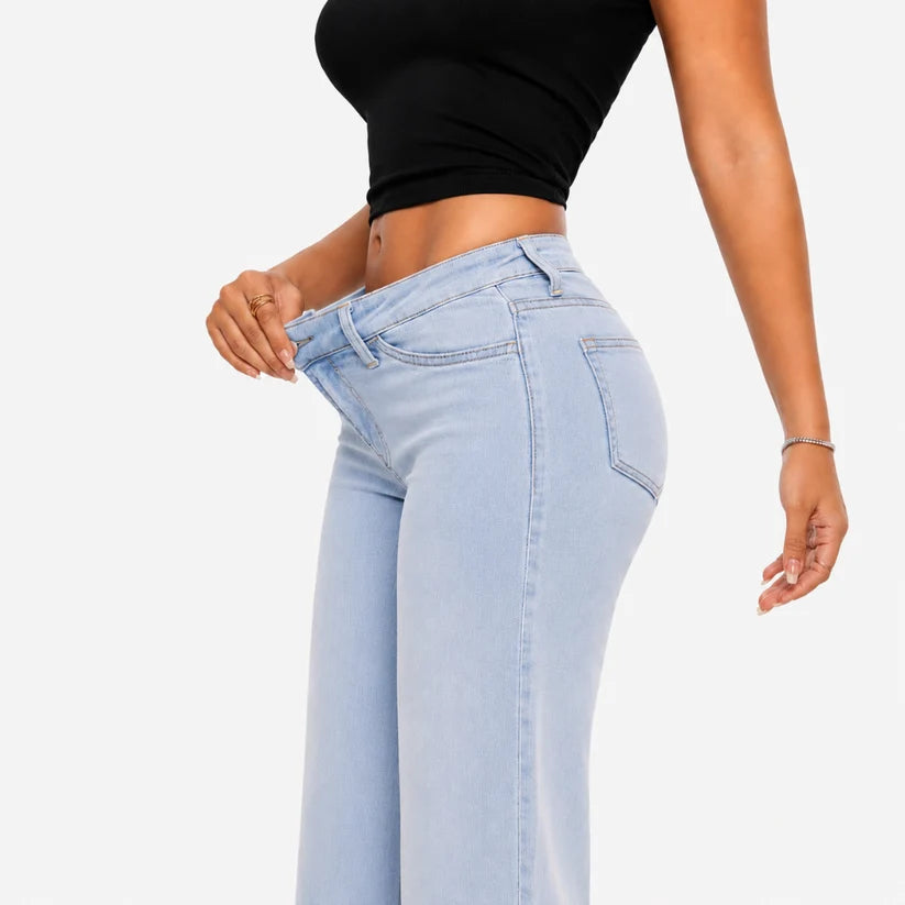 BBL Wide Leg Jeans Mid Rise